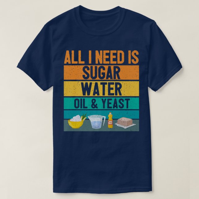 Camiseta Funny Baker Bread Bread Baker Retro (Frente do Design)