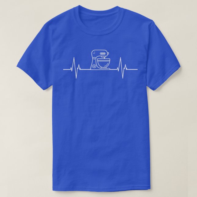Camiseta Funny Baking Heartbeat Pastelaria Baker (Frente do Design)