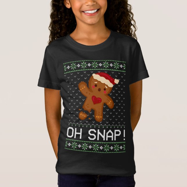 Camiseta Funny Baking Oh Gingerbird Snap Fez Natal Gi (Frente)