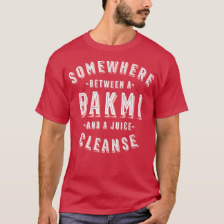 Camiseta Funny Bakmi e um suco limpam Bami Vegan Noodles