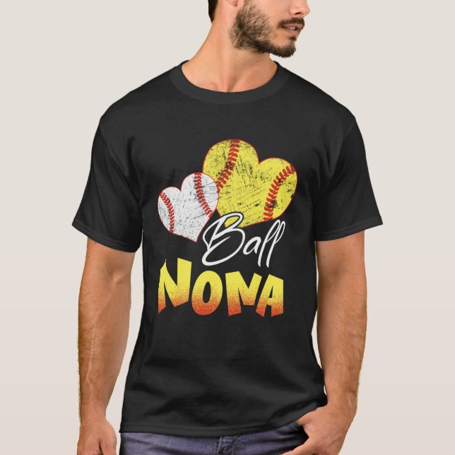 Camiseta Funny Ball Nona Softball Baseball Gifts (Frente)