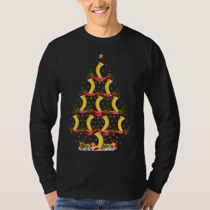 Camiseta Funny Banana Fruta Xmas Tree Lighting Banana Chris