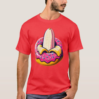 Camiseta Funny Banana Insert Sprinkle Donut Food Adult fami