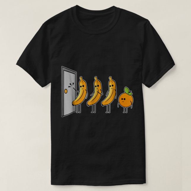 Camiseta Funny Banana Knock Knock Design (Frente do Design)