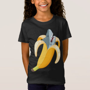 Camiseta Funny Banana Tubarão-Fruta Amante de os animais