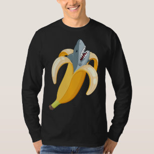 Camiseta Funny Banana Tubarão-Fruta Amante de os animais