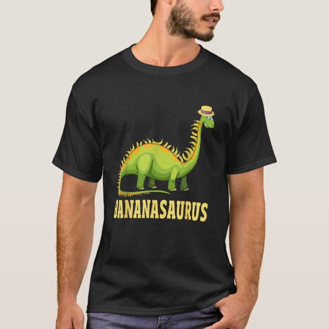 Camiseta Funny Bananasaurus Roupa Dinos Banana Dinosaur (Frente)