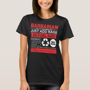 Camiseta Funny Barbarian interpreta RPG Gamers de Dispositi