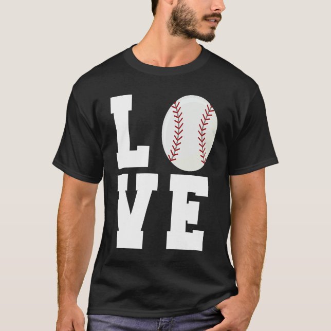 Camiseta Funny Baseball Love Mom Dad Coach Player Athlete S (Frente)