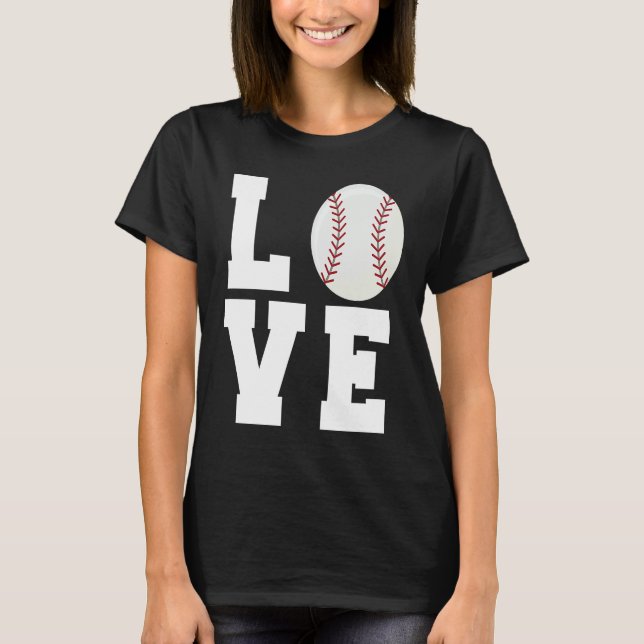 Camiseta Funny Baseball Love Mom Dad Coach Player Athlete S (Frente)