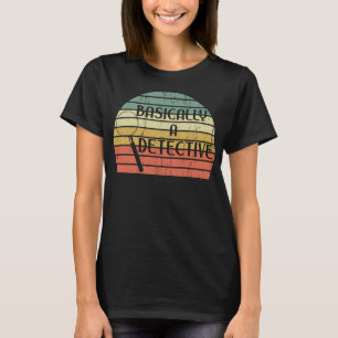 Camiseta Funny Basicamente Um Detetive Vintage Retro Sunset