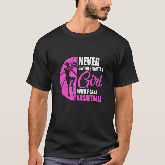 Camiseta Funny Basketball Art For Girls Youth Teens Basketb (Frente)