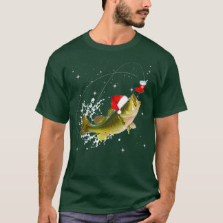 Camiseta Funny Bass Pescaria Papai Noel Natal Pajama