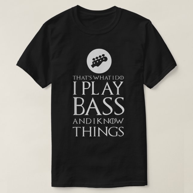 Camiseta Funny Bass Player Guitar Design (Frente do Design)