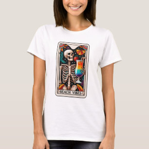 Camiseta Funny Beach Vibes Skeleton Tarot