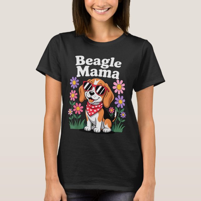Camiseta Funny Beagle Art For Women Girls Mom Beagle Dog Lo (Frente)