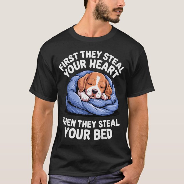 Camiseta Funny Beagle Design For Men Women Hound Beagle Dog (Frente)