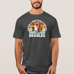 Camiseta Funny Beagle É Facilmente Distraido Por Beagles