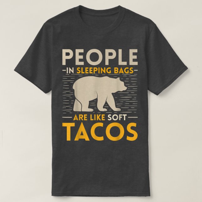 Camiseta Funny Bear Tacos Gift Sleeping  (Frente do Design)