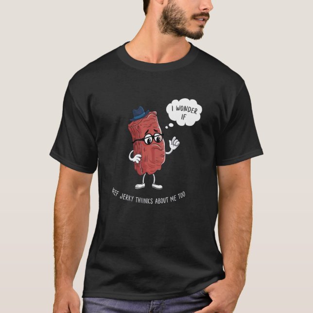 Camiseta Funny Beef Jerky Lover Cartoon Design (Frente)