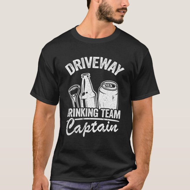 Camiseta Funny Beer Driveway Drinker Driveway Drinking Team (Frente)