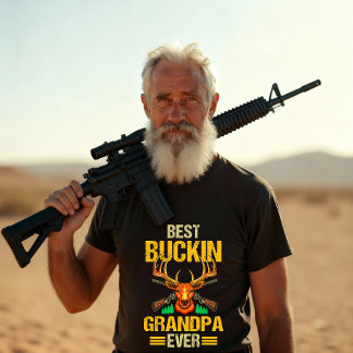 Camiseta Funny Best Buckin Grandpa Ever