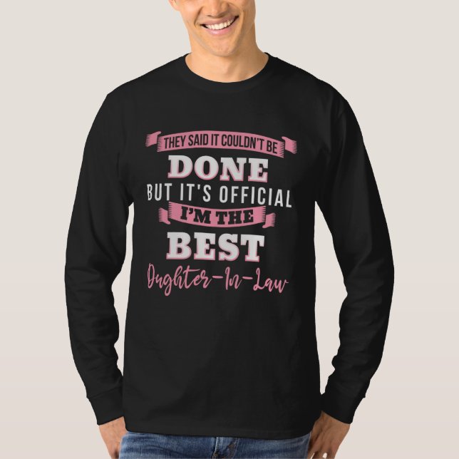 Camiseta Funny Best Daughter In Law (Frente)