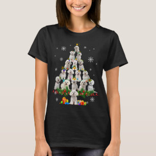 Camiseta Funny Bichon Frise Árvore De Natal Pet Dog Ch