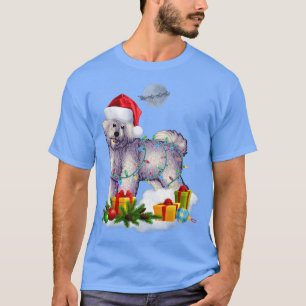 Camiseta Funny Bichon Frise Cachorro Noite Noel Hat