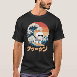 Camiseta Funny Bichon Frise Japonês Kanagawa Cachorro