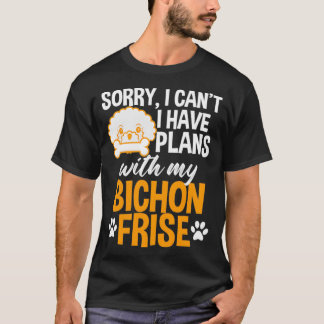 Camiseta Funny Bichon Frise Tee para Proprietários de Cacho