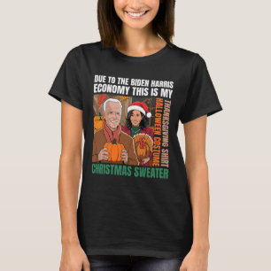 Camiseta Funny Biden Harris Halloween Ação de Graças