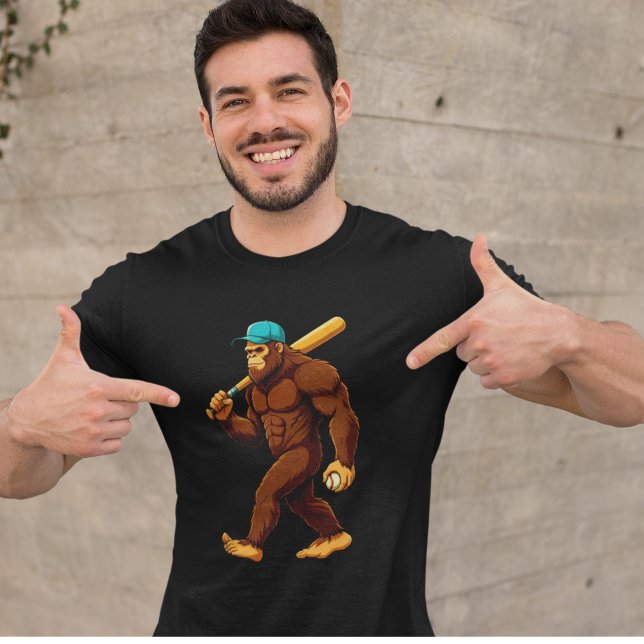 Camiseta Funny Bigfoot Baseball Player (Criador carregado)