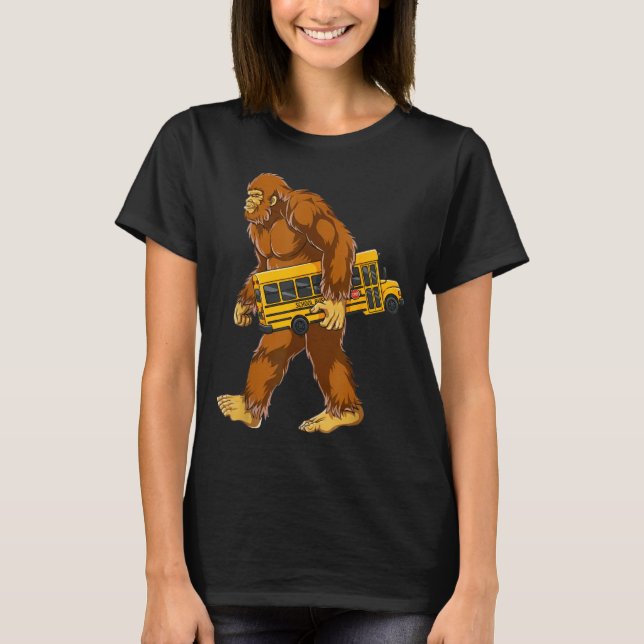 Camiseta Funny Bigfoot Bus Driver Sasquatch School Bus Love (Frente)