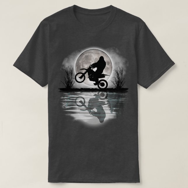 Camiseta Funny Bigfoot Dirt Bike Rider Supercross Motocross (Frente do Design)