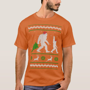 Camiseta Funny Bigfoot Feio Natal Feio Tree Yeti Sasqua