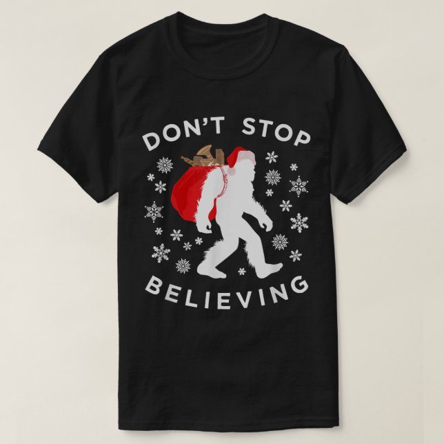 Camiseta Funny Bigfoot Santa Christmas Design (Frente do Design)