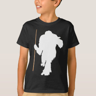 Camiseta Funny Bigfoot Segurando Piscina Stick Billiards Sa