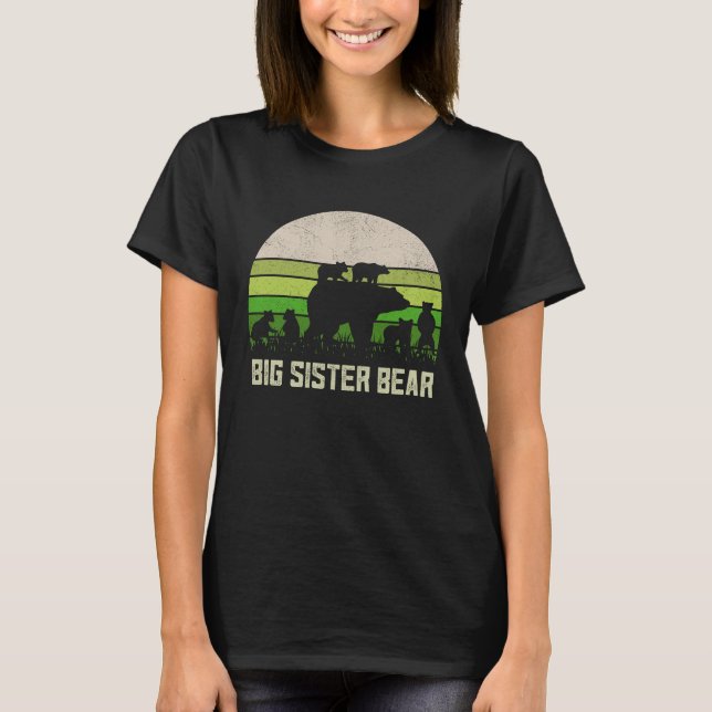 Camiseta Funny Biggest Sister  6 Cub Kids Sis Big Sister Be (Frente)