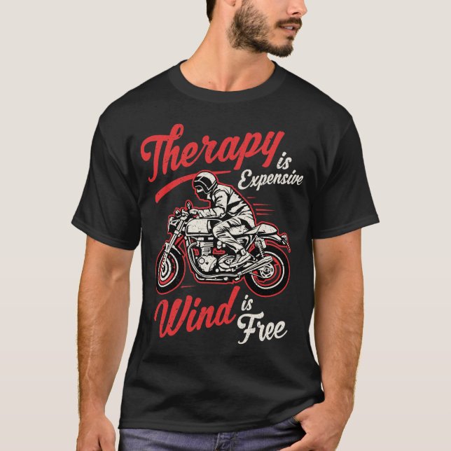 Camiseta Funny Biker cita o motociclista dizendo (Frente)