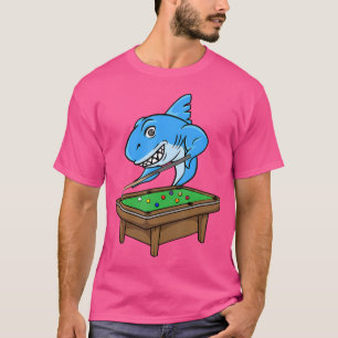Camiseta Funny Billiards Piscina Shark Hall Piada Billi