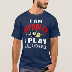 Camiseta Funny Billiards Piscina T I Joga 8 bola e 9 bola