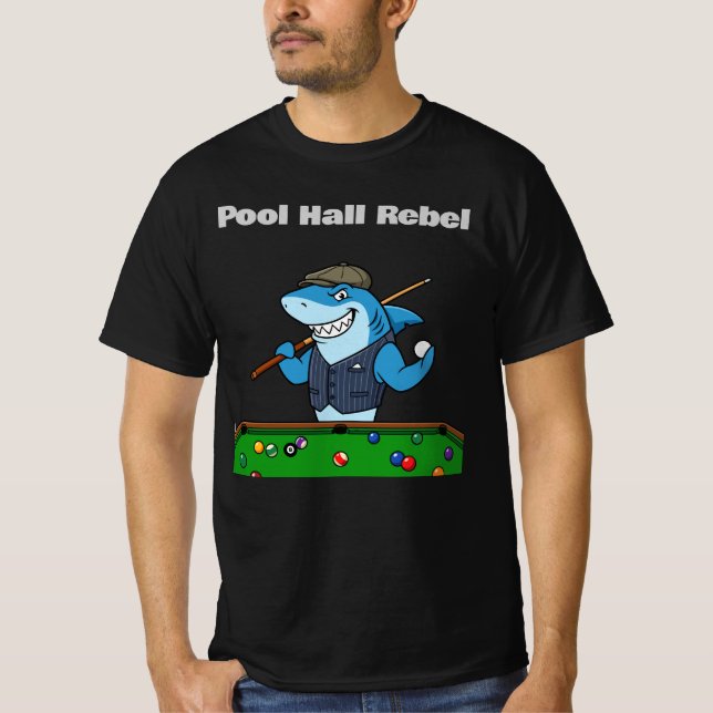 Camiseta Funny Billiards Pool Hall Rebel (Frente)