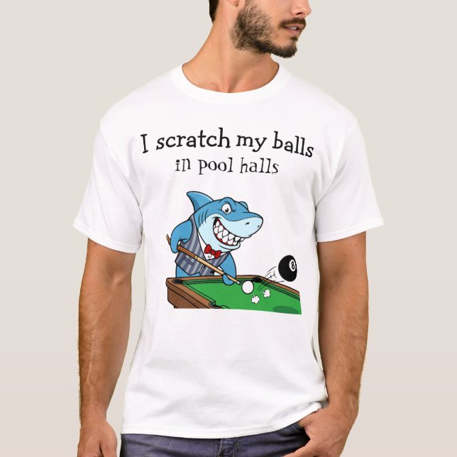 Camiseta Funny Billiards Pool Hall Rebel (Frente)