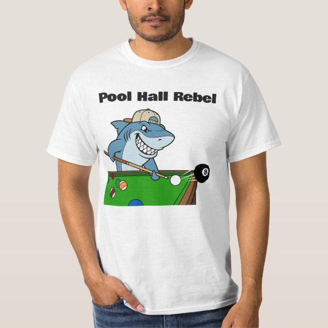 Camiseta Funny Billiards Pool Hall Rebel (Frente)