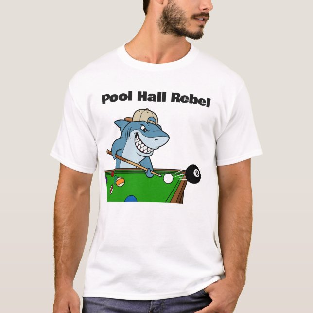 Camiseta Funny Billiards Pool Hall Rebel (Frente)