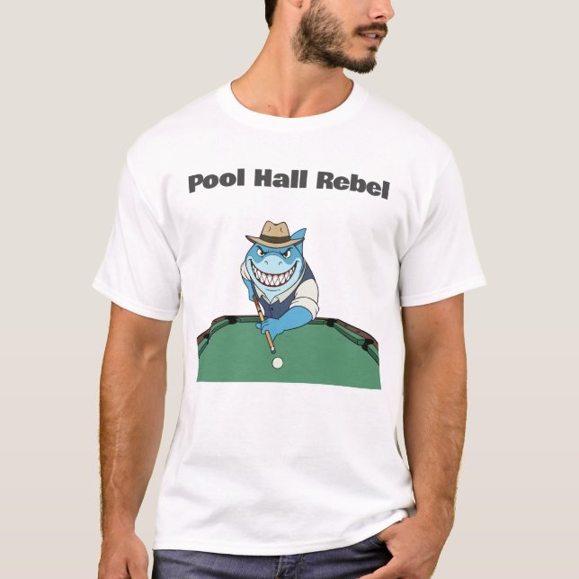 Camiseta Funny Billiards Pool Hall Rebel Masculine Men's (Frente)