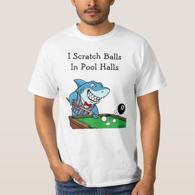 Camiseta Funny Billiards Pool Hall Rebel Tshirts (Frente)