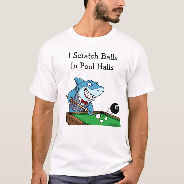 Camiseta Funny Billiards Pool Hall Rebel Tshirts (Frente)