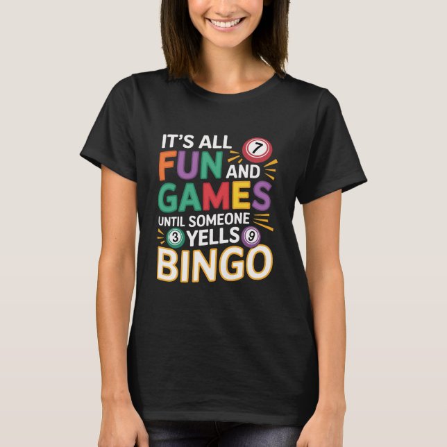 Camiseta Funny Bingo Lover Design – Bingo Player Gift (Frente)